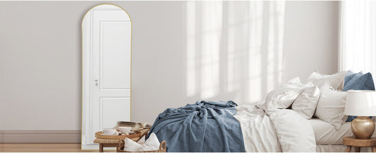 gold floor length mirror